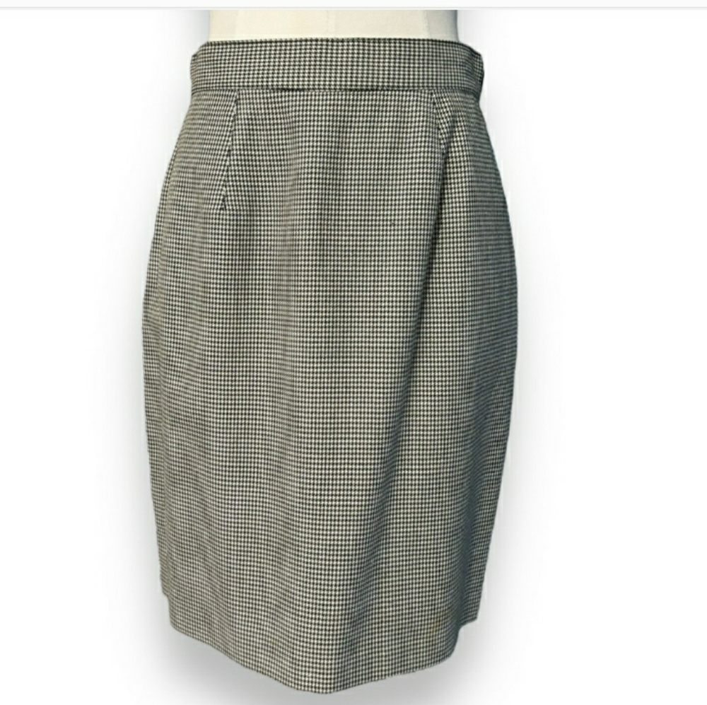 HUGO BUSCATI Houndstooth Pencil Skirt